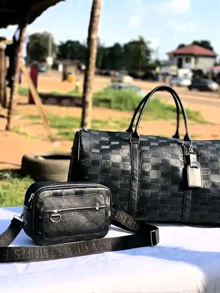 Travel duffle and compact crossbag pouch